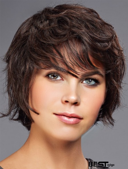 Wigs For Sale Brown Cropped Wavy Boycuts