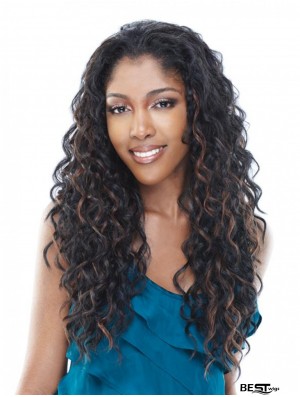 Long Kinky Brown Natural Brazilian Remy Hair Half Wigs