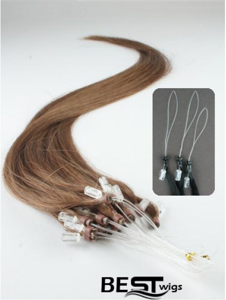 Style Brown Straight Micro Loop Ring Hair Extensions