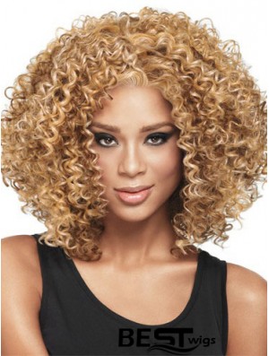 African Hair Style With Capless Kinky Style Blonde Color Shoulder Length