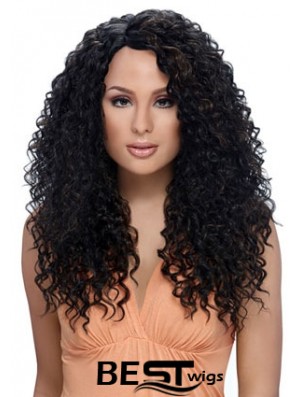 Long Black Kinky Layered Perfect African American Wigs