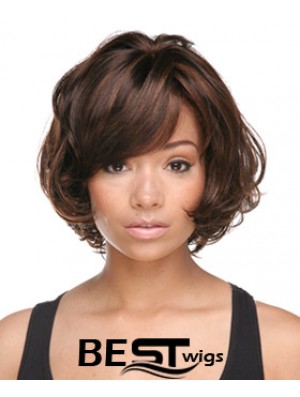 Auburn Chin Length Bobs Capless Synthetic Hair Styles For Black Woman