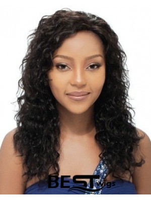 Long Black Curly Layered Natural African American Wigs