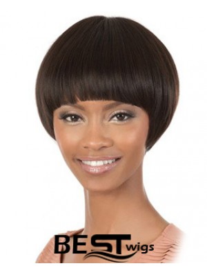 Short Brown Straight Bobs Cheapest African American Wigs