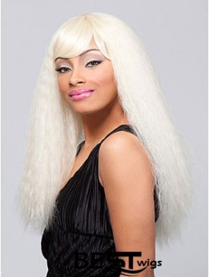 Long Blonde Straight With Bangs Top African American Wigs