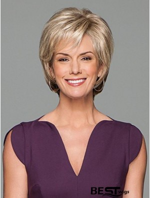 Short Wavy Blonde 6 inch Lace Wig Cap