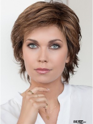 Short Curly Brown 8 inch Cheap Lace Wig