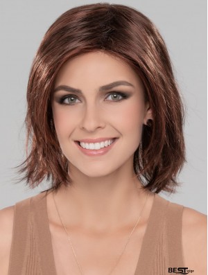 Auburn 12 inch Chin Length Straight Natural Bob Wigs For Women