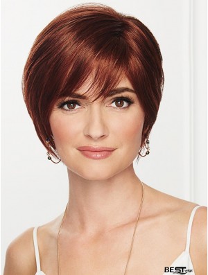 Capless Auburn 8 inch Cropped Boycuts Synthetic Wigs