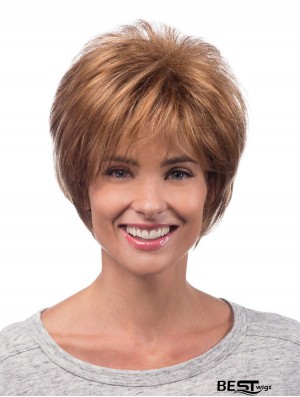 Hot Hair Synthetic Wigs Chin Length Straight Style Auburn Color