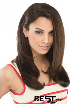 Long Hair Synthetic Wigs To Buy Straight Style Brown Color