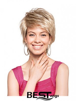 Short Boycuts Straight Blonde Amazing Synthetic Wigs