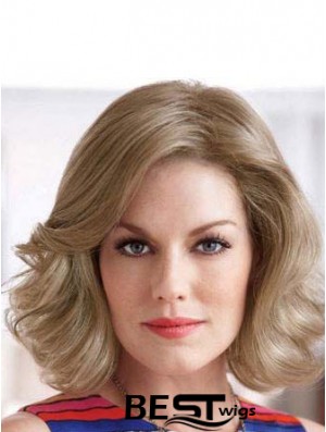 Wavy Blonde Hairstyles Chin Length Classic Wigs