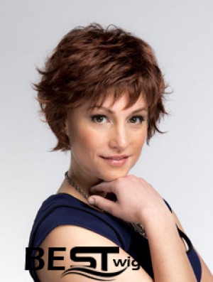 Short Wavy Capless Layered 8 inch Sleek Synthetic Wigs