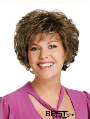 Curly Brown Discount Short Classic Wigs