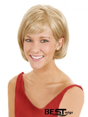 Lace Front Chin Length Straight Blonde High Quality Bob Wigs