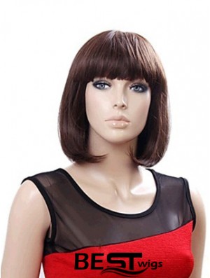 Chin Length Bobs Straight Auburn Incredible Synthetic Wigs