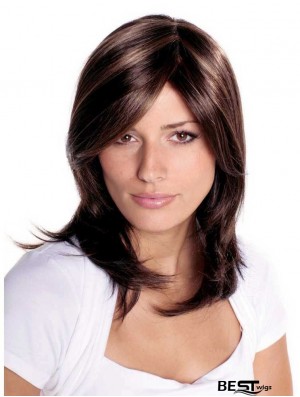 Long Layered Straight Brown Popular Synthetic Wigs