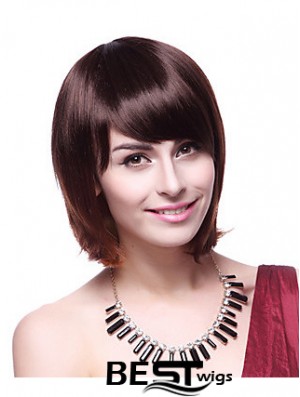 Chin Length Bobs Straight Auburn Fabulous Synthetic Wigs