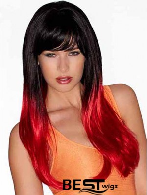 Straight Discount 22 inch Ombre/2 Tone With Bangs Long Wigs