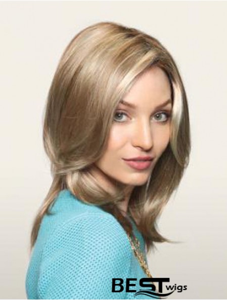 Layered Long Straight Blonde 16 inch Sassy Monofilament Wigs