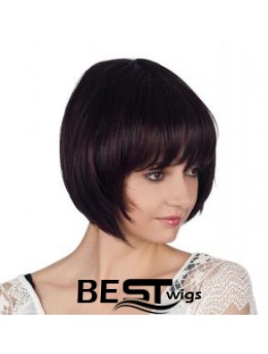 Straight Chin Length Auburn 10 inch Capless Cheap Bob Wigs