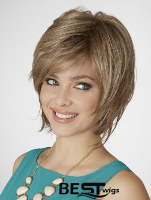 Blonde Straight Chin Length 10 inch Capless Durable Bob Wigs