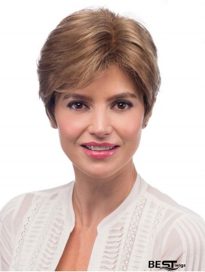 Blonde Lace Front Wigs Short Length Layered Cut Wavy Style