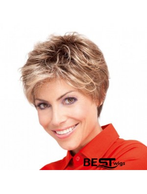 5 inch Good Curly Layered Blonde Short Wigs