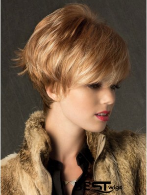 Boycuts Straight Blonde Capless No-Fuss Short Wigs