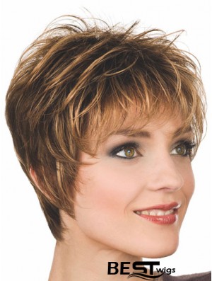 Boycuts Straight Auburn Capless Gorgeous Short Wigs