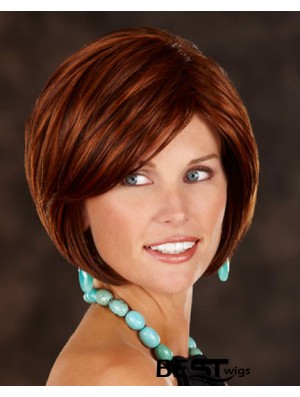 Chin Length Straight Capless Auburn Exquisite Bob Wigs