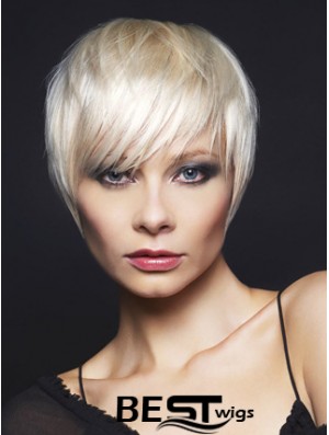 Monofilament Boycuts Short Straight 8 inch Top Fashion Wigs