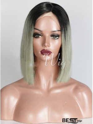 Chin Length Ombre/2 Tone Straight Bobs Suitable African American Wigs