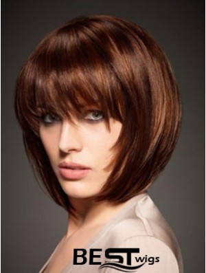 Chin Length Straight Capless Wigs Online Cheap