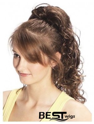 Amazing Curly Brown Ponytails